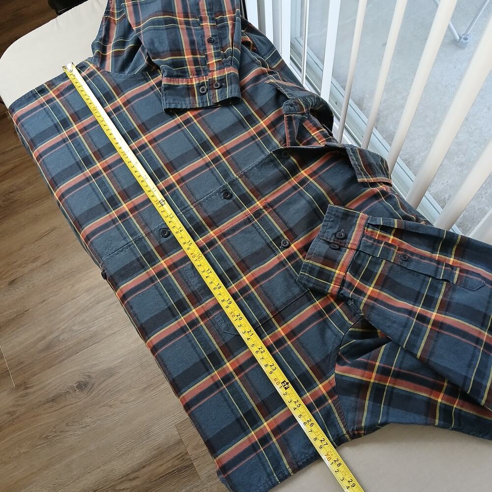 Mountain Hardwear Big Cottonwood Long Sleeve Shirt Mens XXL blue plaid button-up - Picture 10 of 13